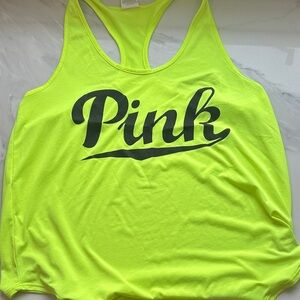 PINK Victoria's Secret Lime Green Tank Top